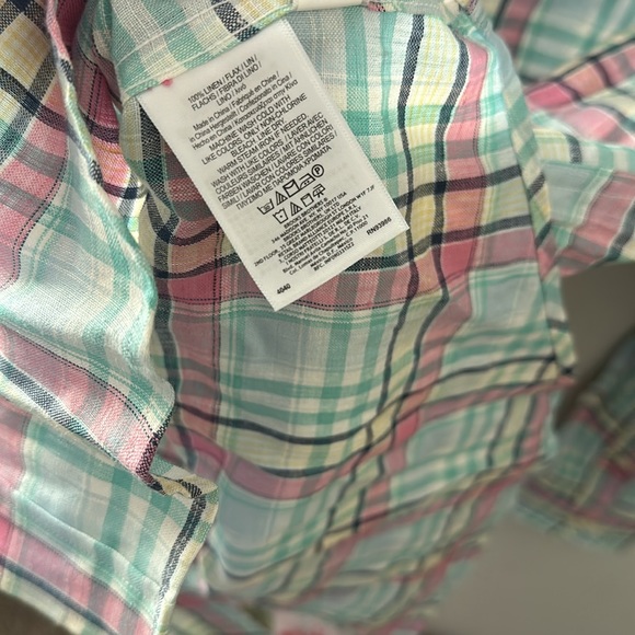 NWT Brooks Brothers Plaid All Irish Linen Shirt - Picture 4 of 6